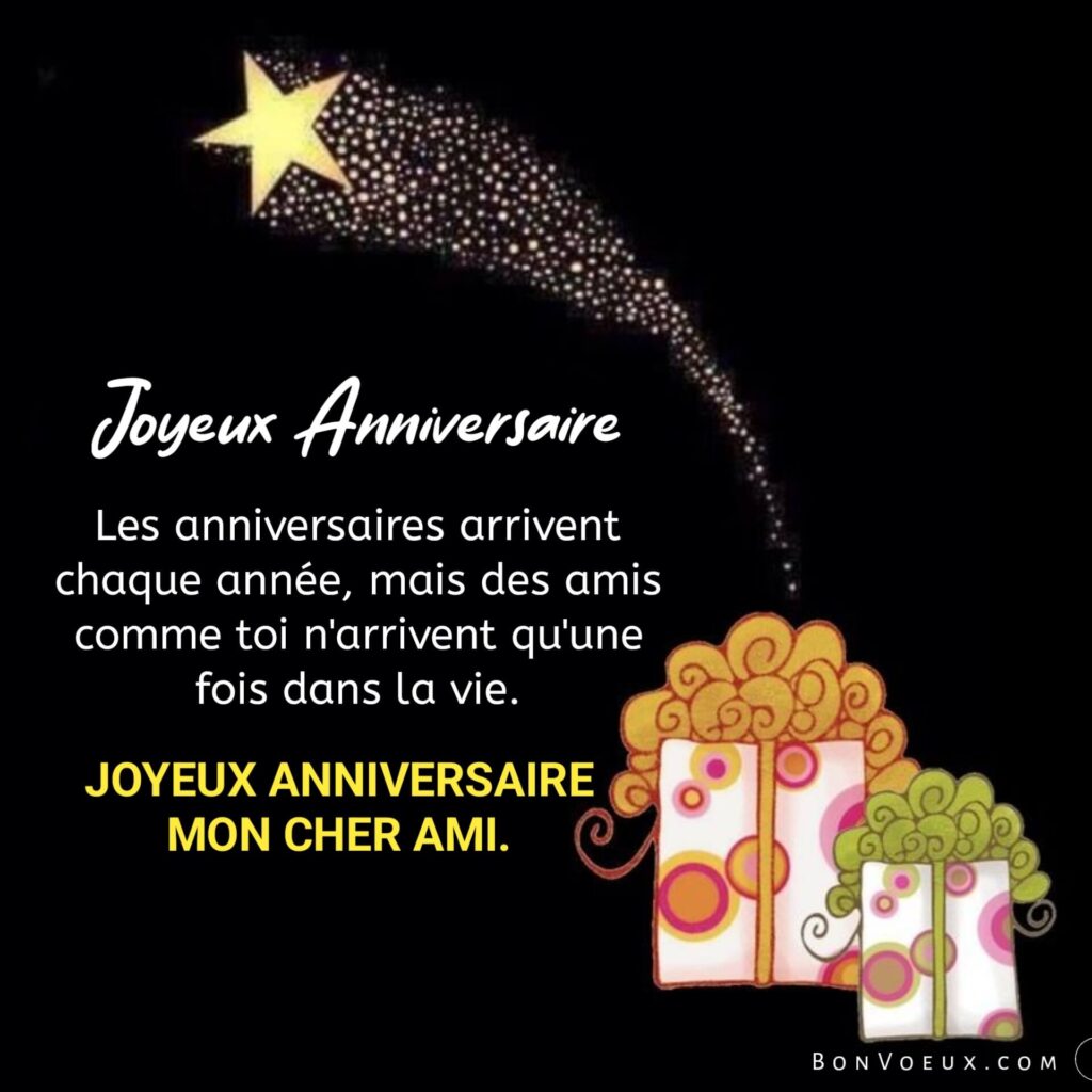 Joyeux Anniversaire Pour Un Ami
