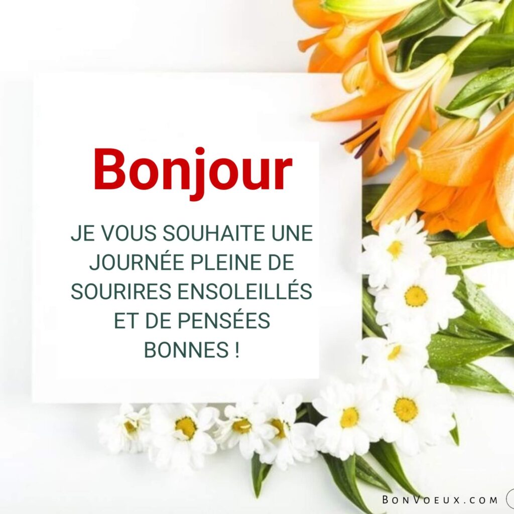 Souhaits Simples De Bonjour
