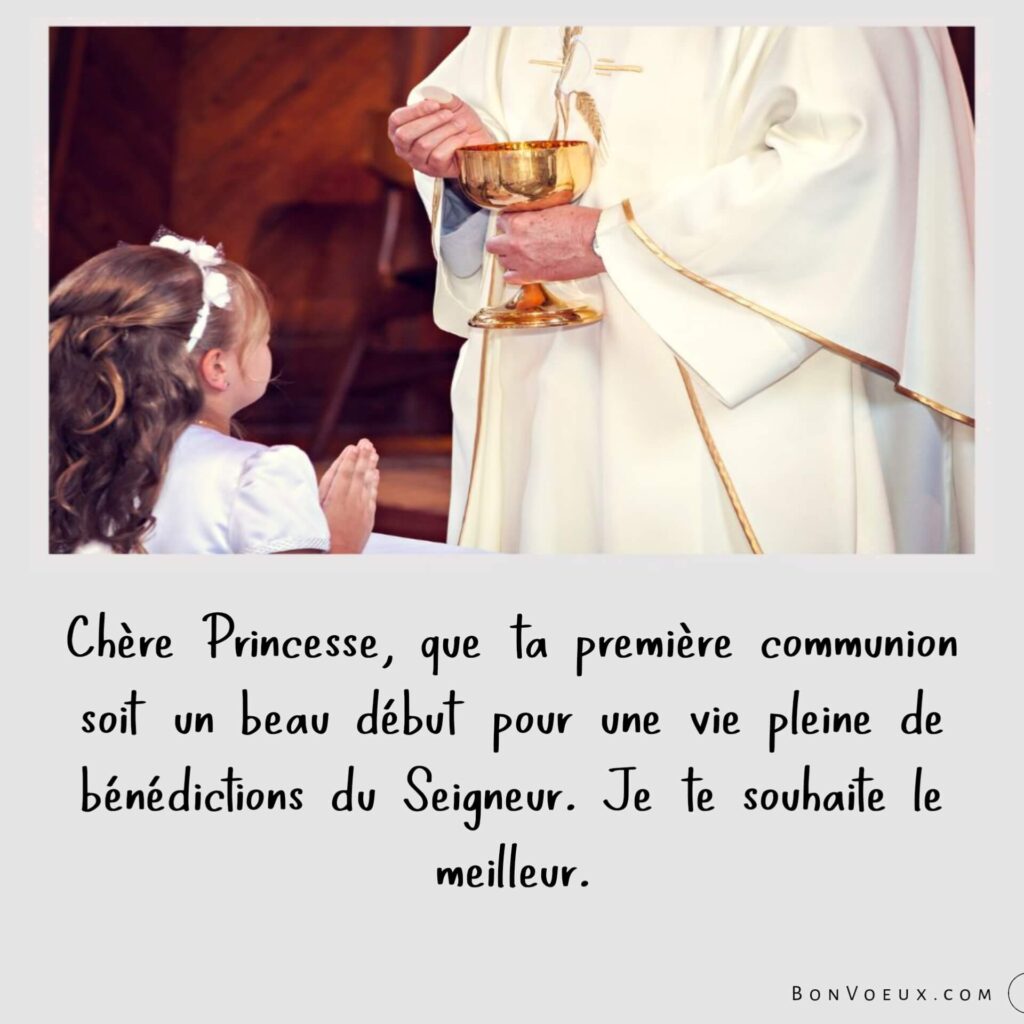 Vœux De Première Communion Pour Une Fille