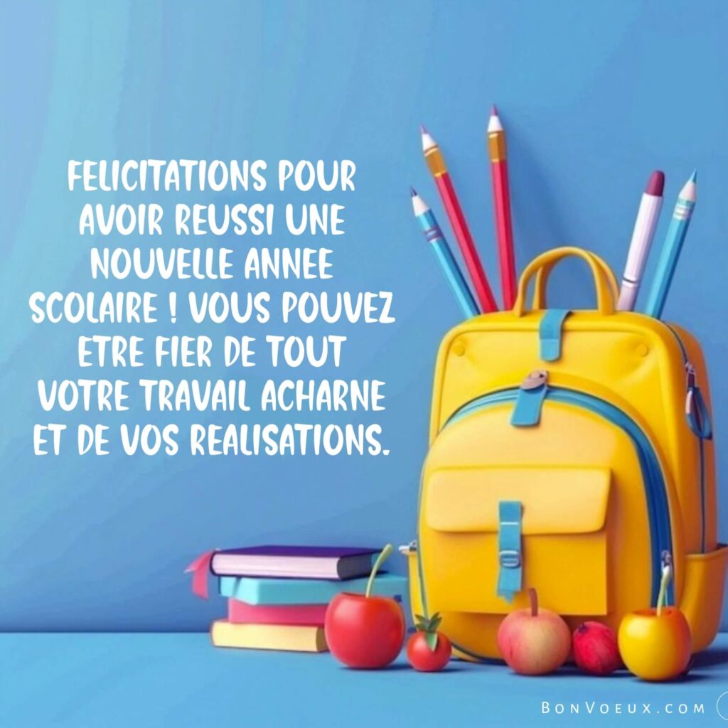 Voeux De Fin D’Année Scolaire
