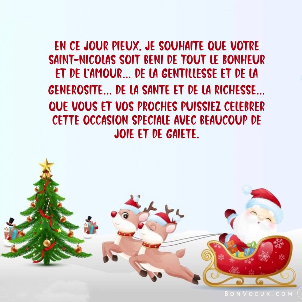 Salutations Pour Une Joyeuse Saint-Nicolas
