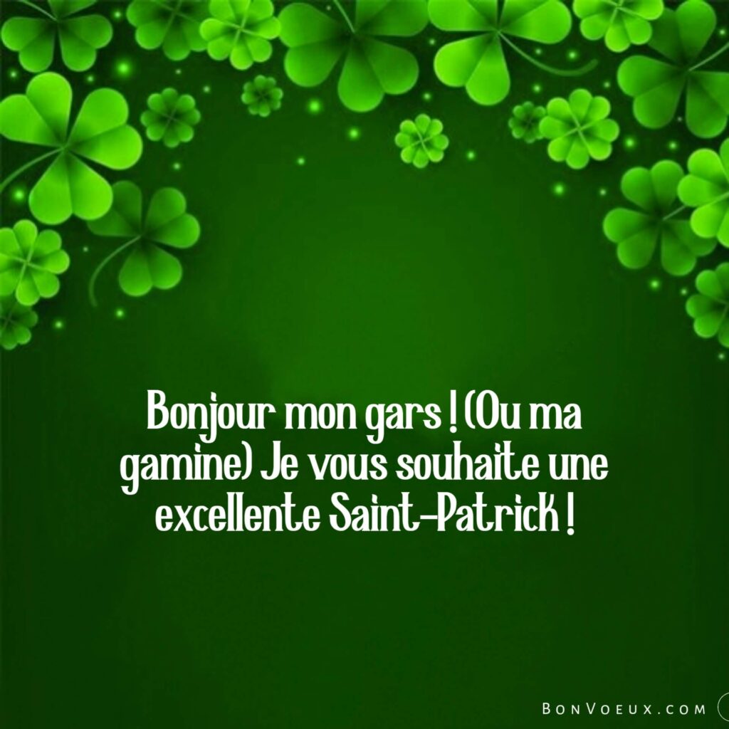 Vœux De La Saint-Patrick Pour Les Amis
