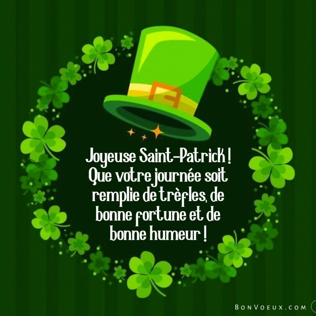 Vœux De La Saint-Patrick Pour Les Amis
